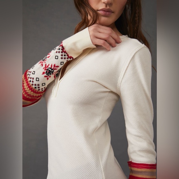 Free People Mikah Layering Cuff Top Cream Combo - Picture 2 of 15